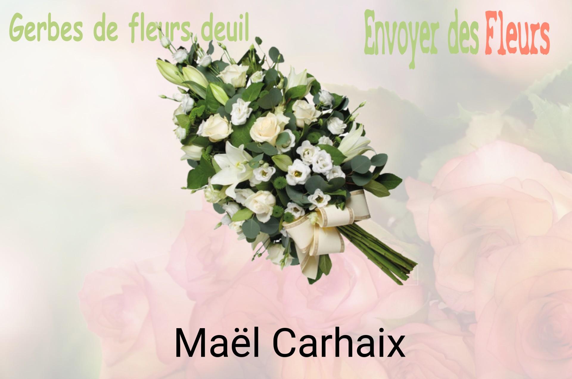 Gerbe de fleurs de deuil livrée à Maël-Carhaix